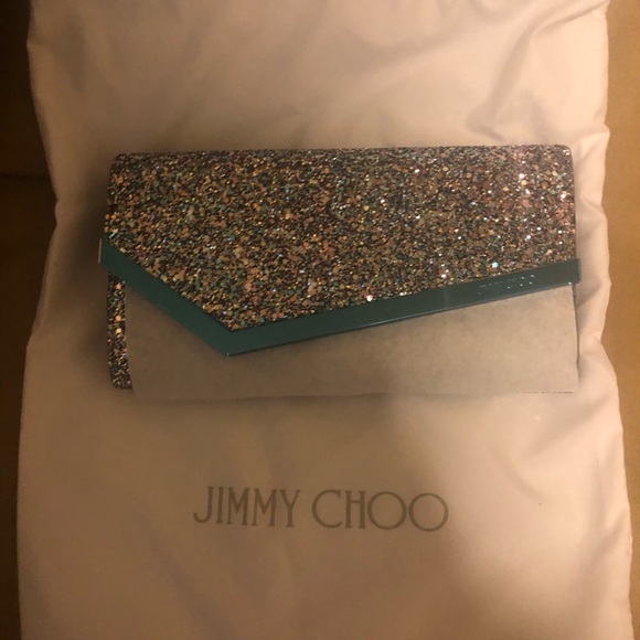 COPY - Jimmy Choo Emmie Coarse Glitter Clutch - Picture 4 of 9